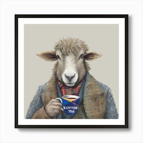 Scottish Blend Sheep Final Flattened Art Print