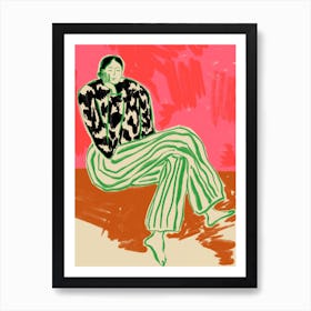 Calm Woman Portrait Art Print