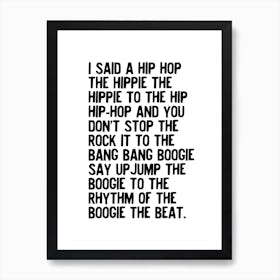 Rappers Delight Art Print